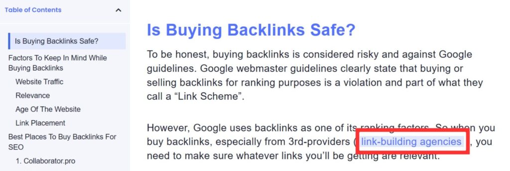 internal contextual backlinks