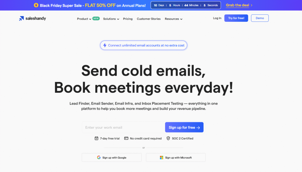 saleshandy black friday deal