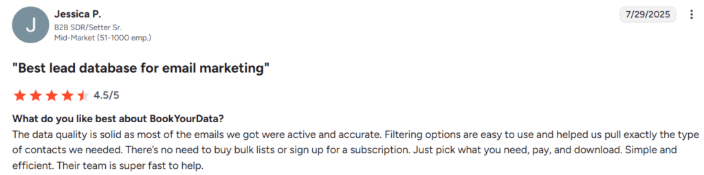 Bookyourdata review