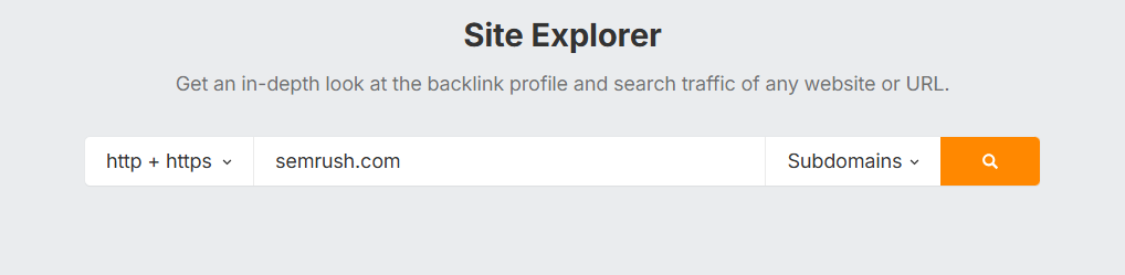 Ahrefs site explorer